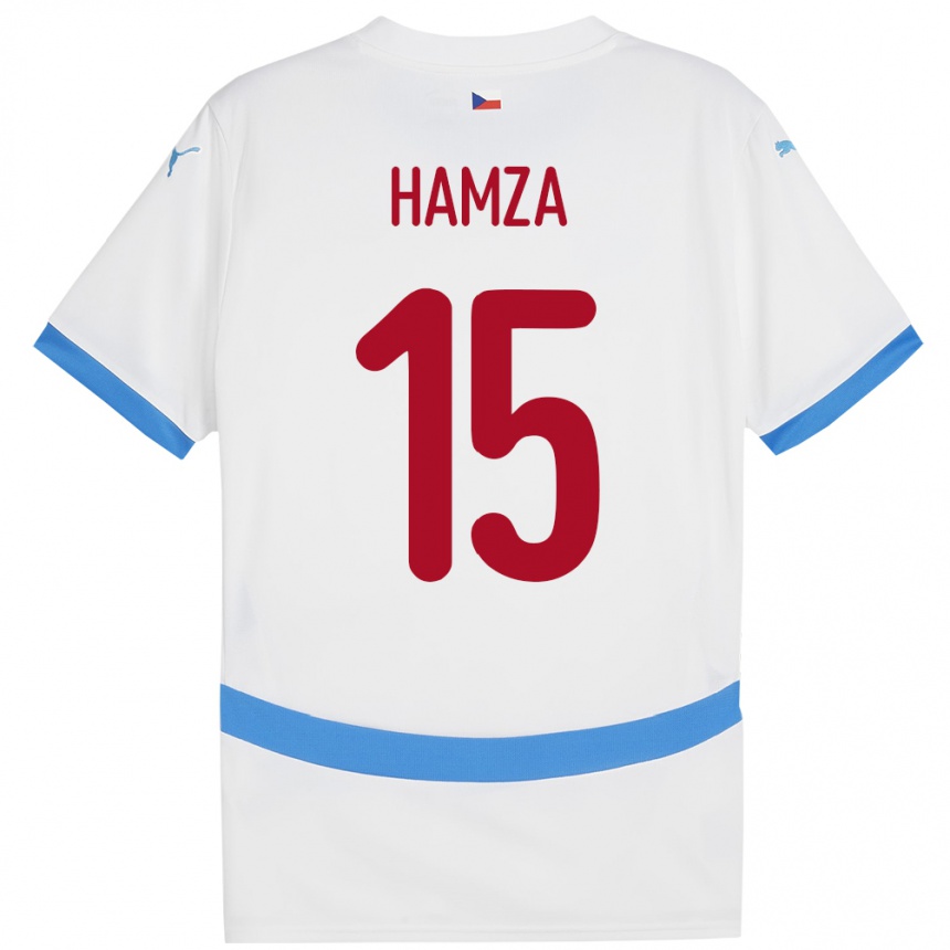 Women Football Czech Republic Jiri Hamza #15 White Away Jersey 24-26 T-Shirt