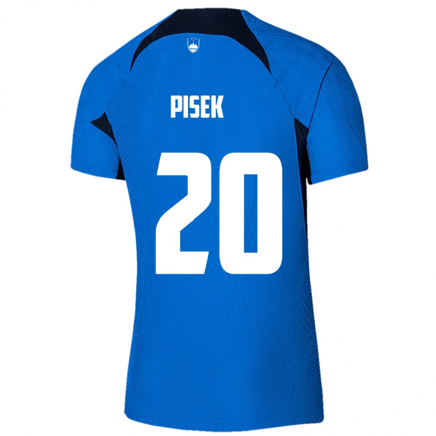 Women Football Slovenia Jost Pisek #20 Blue Away Jersey 24-26 T-Shirt