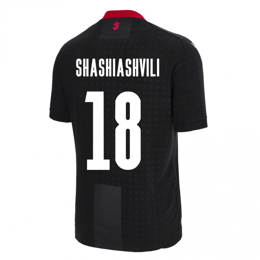 Women Football Georgia Luka Shashiashvili #18 Black Away Jersey 24-26 T-Shirt