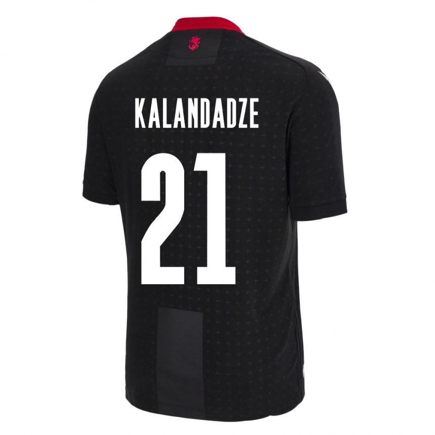 Women Football Georgia Mariam Kalandadze #21 Black Away Jersey 24-26 T-Shirt