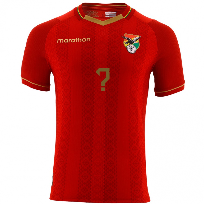 Women Football Bolivia Rai Lima #0 Red Away Jersey 24-26 T-Shirt