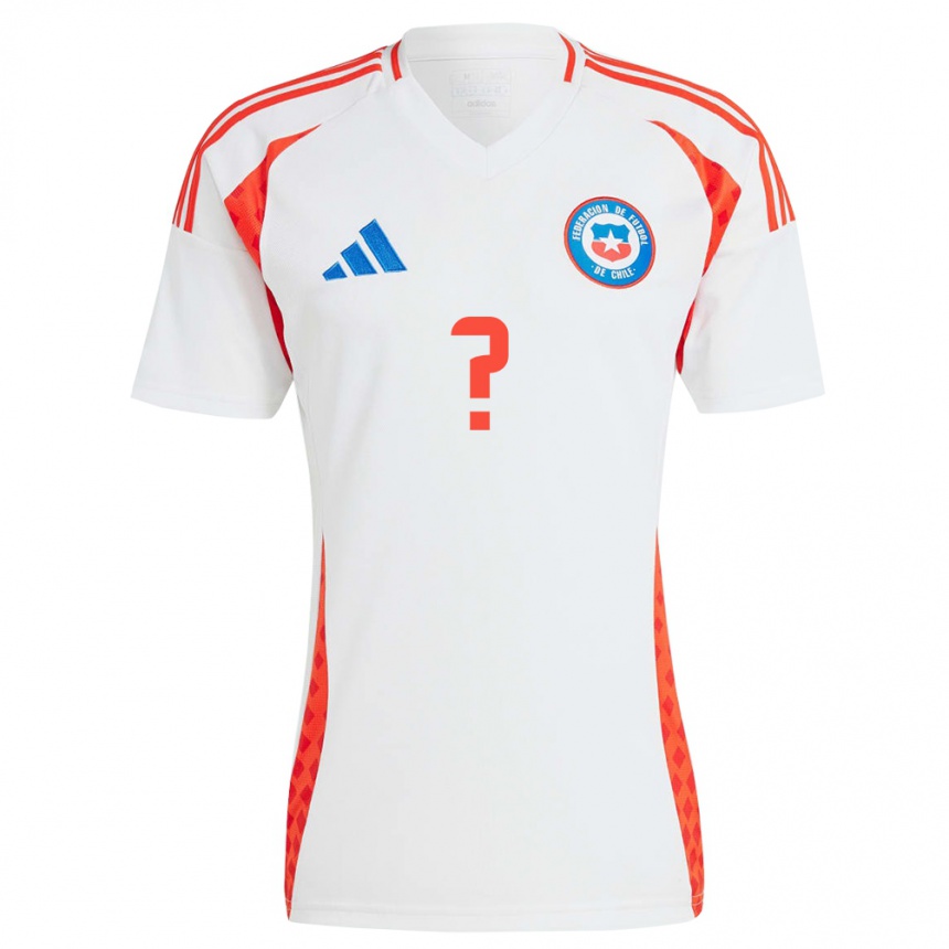 Women Football Chile Your Name #0 White Away Jersey 24-26 T-Shirt