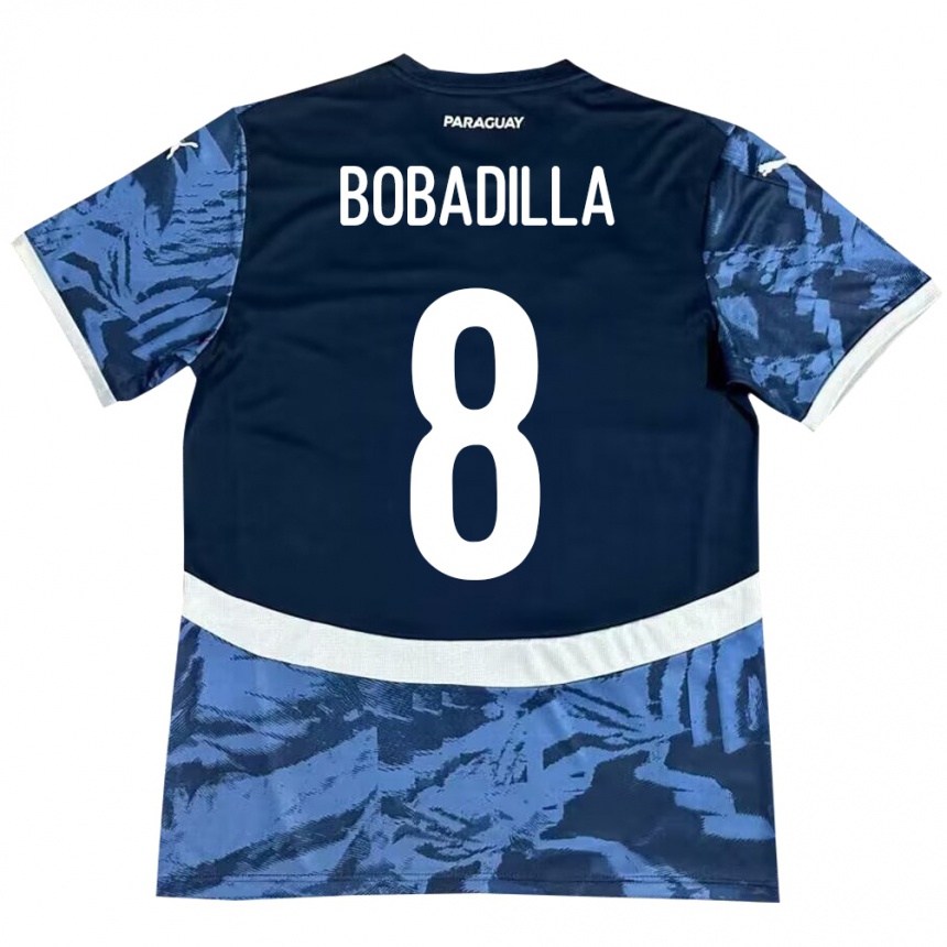 Women Football Paraguay Damián Bobadilla #8 Blue Away Jersey 24-26 T-Shirt