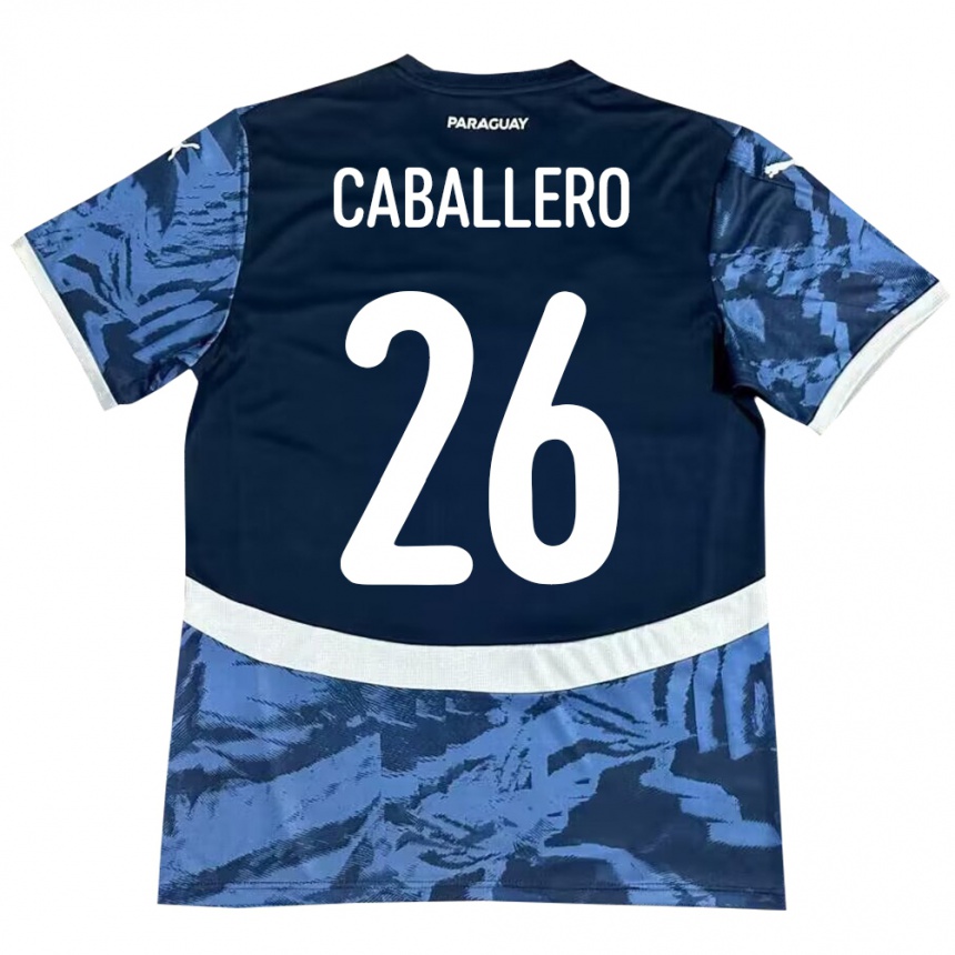 Women Football Paraguay Hernesto Caballero #26 Blue Away Jersey 24-26 T-Shirt