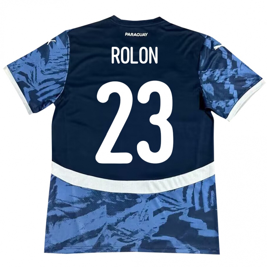 Women Football Paraguay Luis Rolón #23 Blue Away Jersey 24-26 T-Shirt