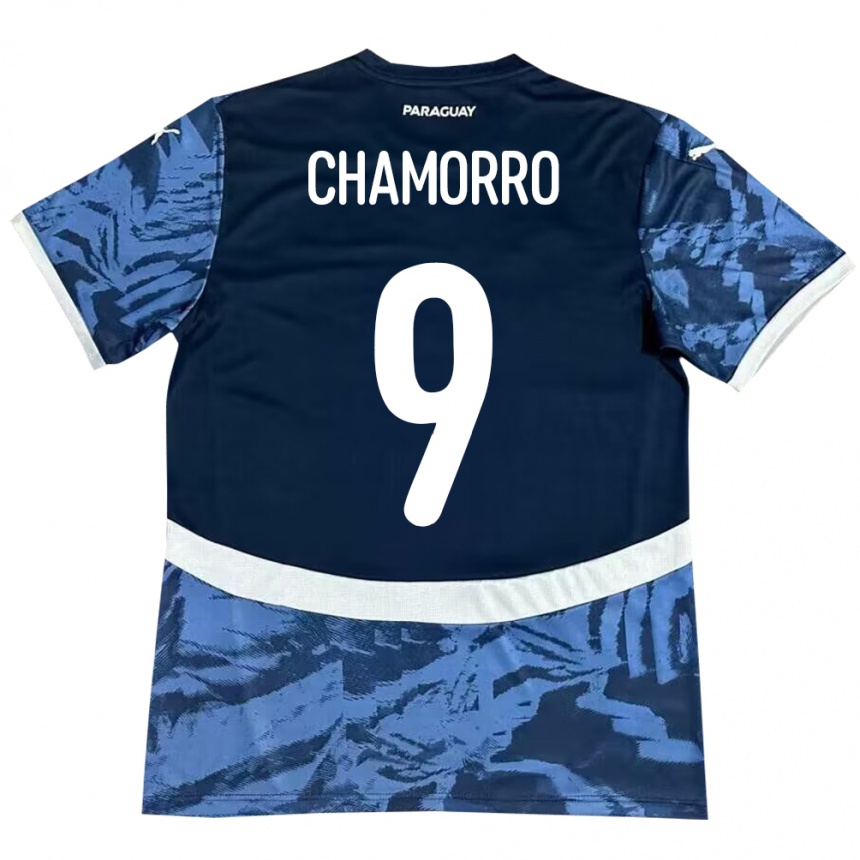 Women Football Paraguay Lice Chamorro #9 Blue Away Jersey 24-26 T-Shirt