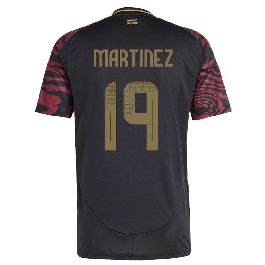 Women Football Peru Nahomi Martínez #19 Black Away Jersey 24-26 T-Shirt