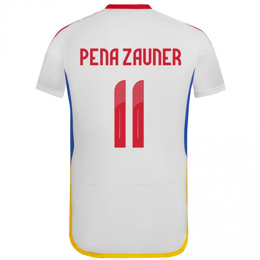 Women Football Venezuela Enrique Peña Zauner #11 White Away Jersey 24-26 T-Shirt