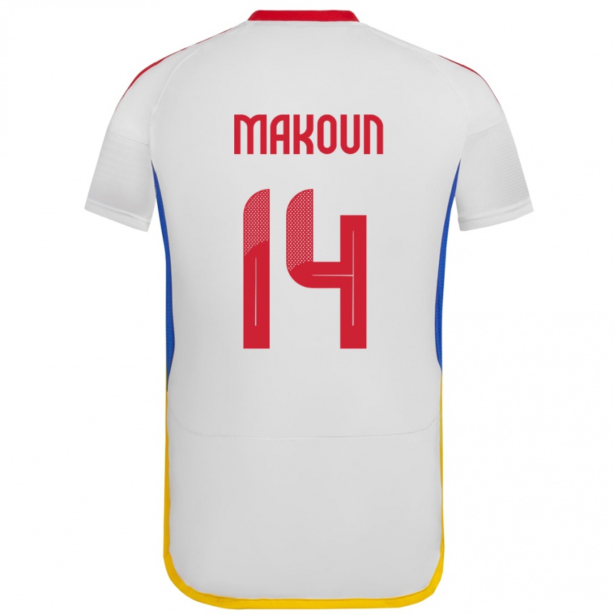 Women Football Venezuela Christian Makoun #14 White Away Jersey 24-26 T-Shirt