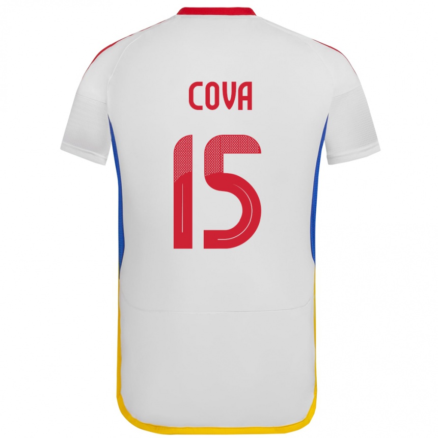 Women Football Venezuela Adrián Cova #15 White Away Jersey 24-26 T-Shirt