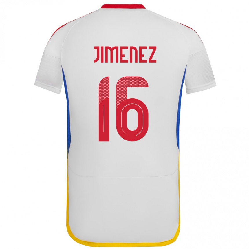 Women Football Venezuela Néstor Jiménez #16 White Away Jersey 24-26 T-Shirt