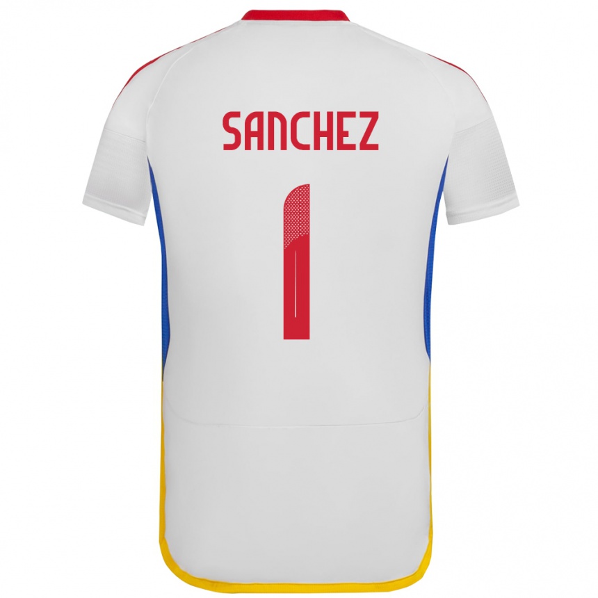 Women Football Venezuela Jorge Sánchez #1 White Away Jersey 24-26 T-Shirt