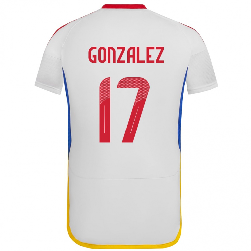 Women Football Venezuela Mayken González #17 White Away Jersey 24-26 T-Shirt