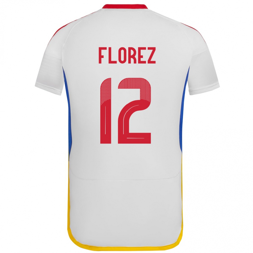 Women Football Venezuela Génesis Flórez #12 White Away Jersey 24-26 T-Shirt