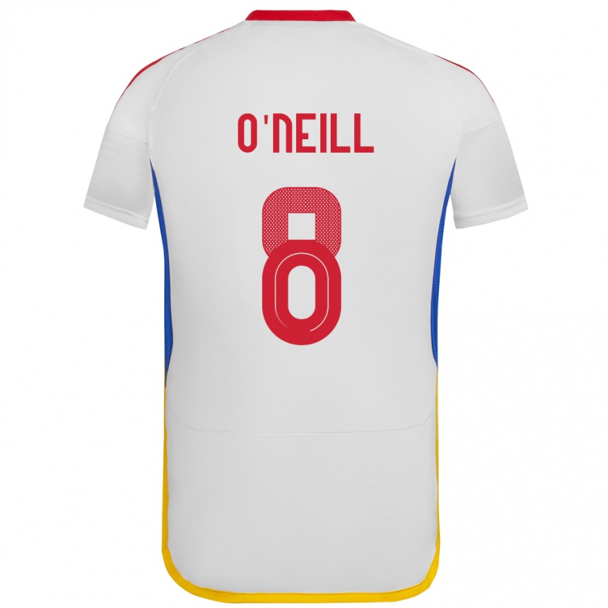 Women Football Venezuela Sonia O'neill #8 White Away Jersey 24-26 T-Shirt