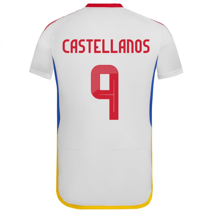 Women Football Venezuela Deyna Castellanos #9 White Away Jersey 24-26 T-Shirt