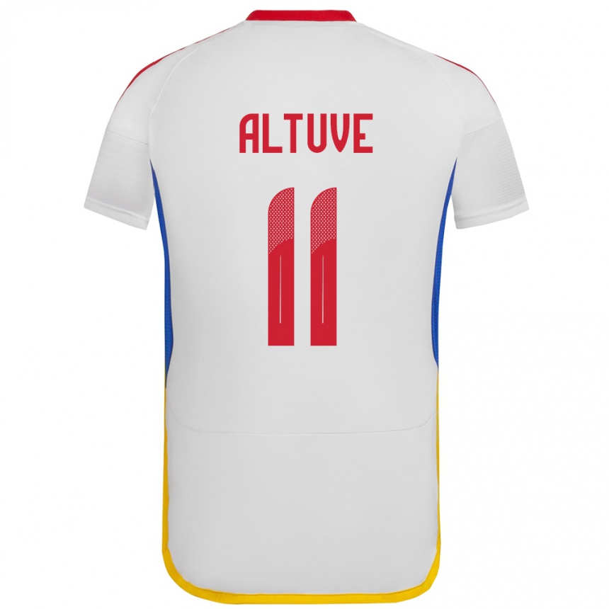 Women Football Venezuela Oriana Altuve #11 White Away Jersey 24-26 T-Shirt