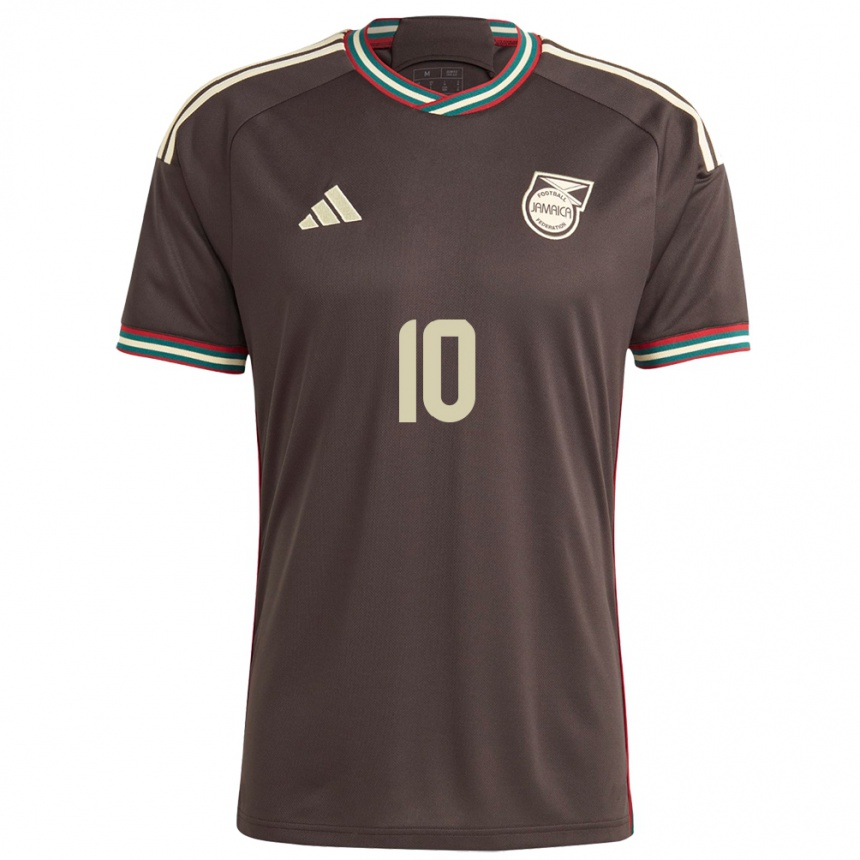 Women Football Jamaica Bobby De Cordova-Reid #10 Night Brown Away Jersey 24-26 T-Shirt