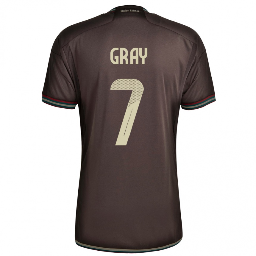Women Football Jamaica Demarai Gray #7 Night Brown Away Jersey 24-26 T-Shirt