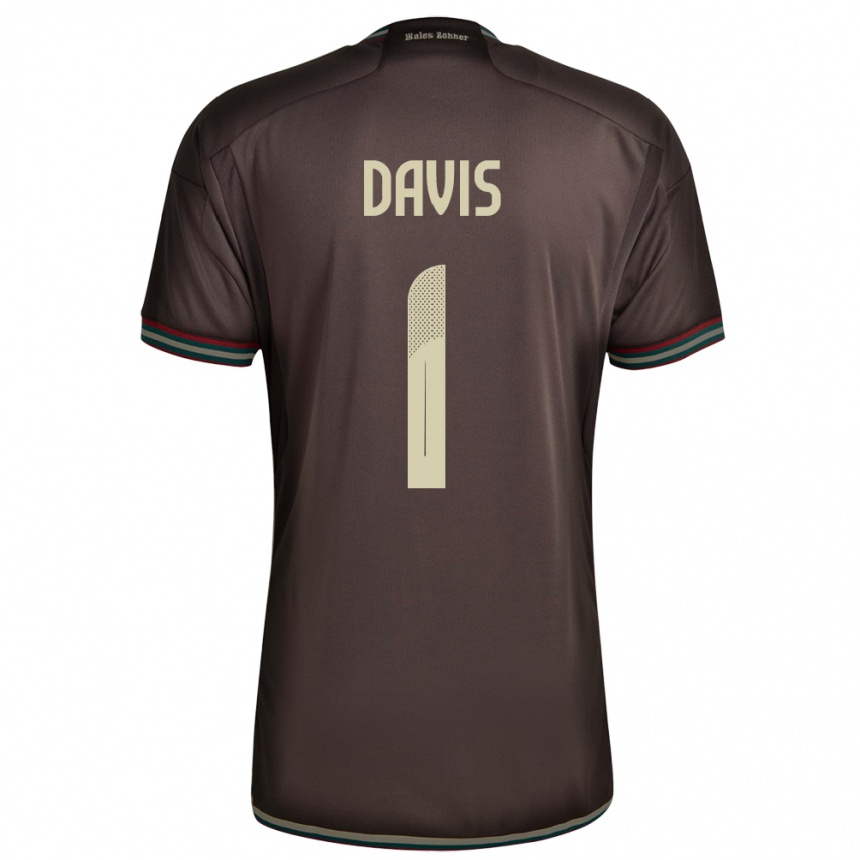 Women Football Jamaica Shaquan Davis #1 Night Brown Away Jersey 24-26 T-Shirt