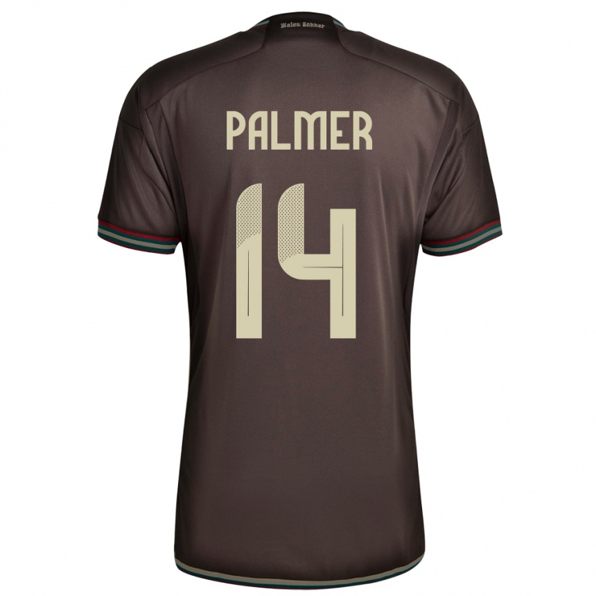 Women Football Jamaica Kasey Palmer #14 Night Brown Away Jersey 24-26 T-Shirt