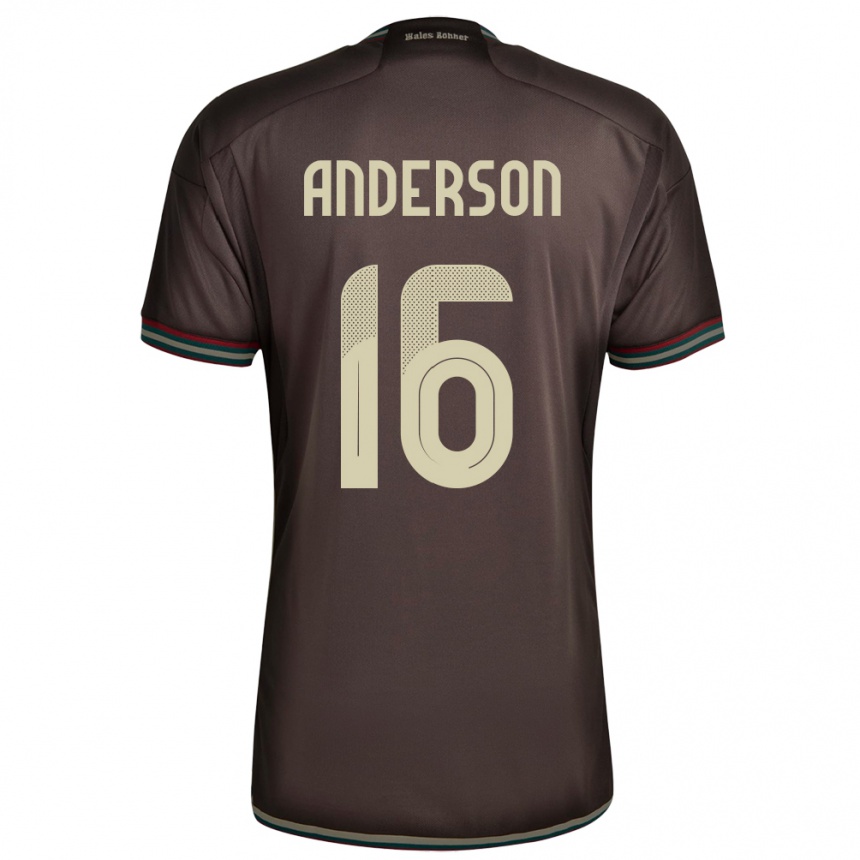 Women Football Jamaica Karoy Anderson #16 Night Brown Away Jersey 24-26 T-Shirt