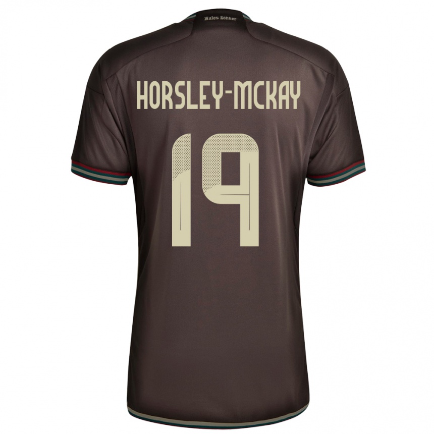 Women Football Jamaica Kyron Horsley-Mckay #19 Night Brown Away Jersey 24-26 T-Shirt
