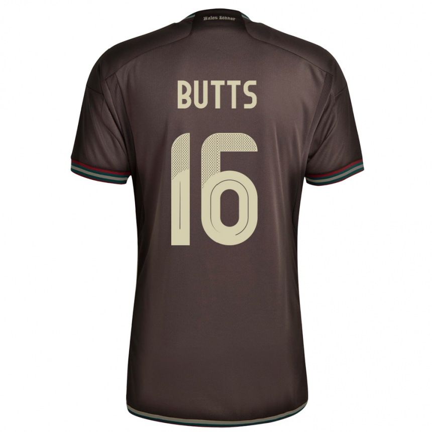 Women Football Jamaica Njeri Butts #16 Night Brown Away Jersey 24-26 T-Shirt