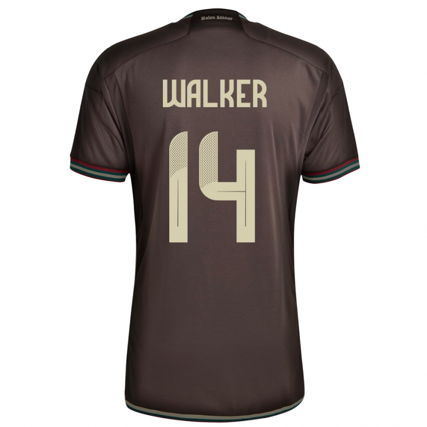 Women Football Jamaica Ricshya Walker #14 Night Brown Away Jersey 24-26 T-Shirt