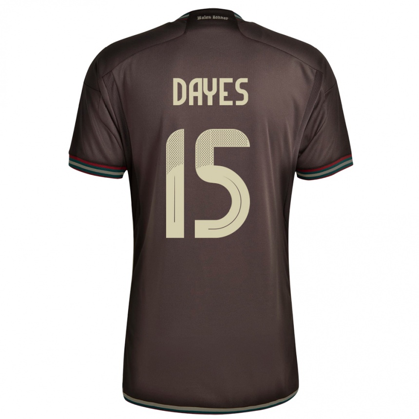 Women Football Jamaica Mikayla Dayes #15 Night Brown Away Jersey 24-26 T-Shirt