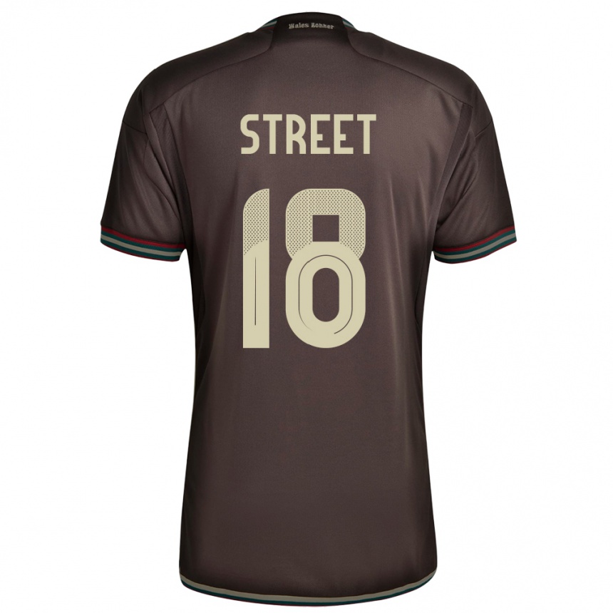 Women Football Jamaica Sydnie Street #18 Night Brown Away Jersey 24-26 T-Shirt