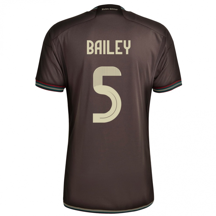 Women Football Jamaica Jade Bailey #5 Night Brown Away Jersey 24-26 T-Shirt