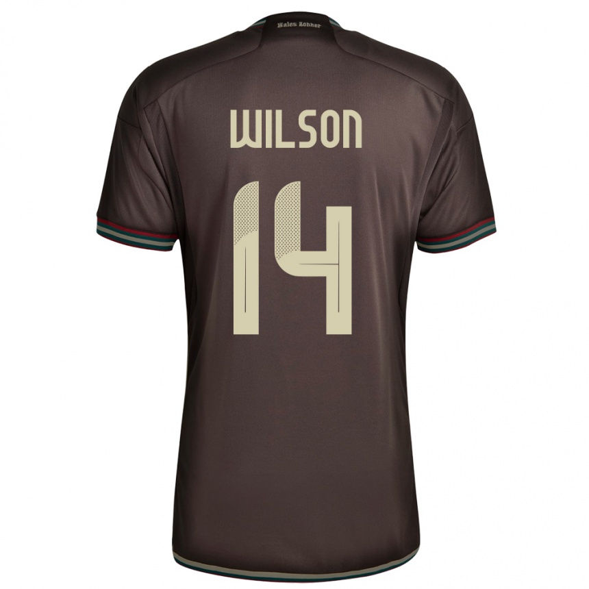 Women Football Jamaica Siobhan Wilson #14 Night Brown Away Jersey 24-26 T-Shirt