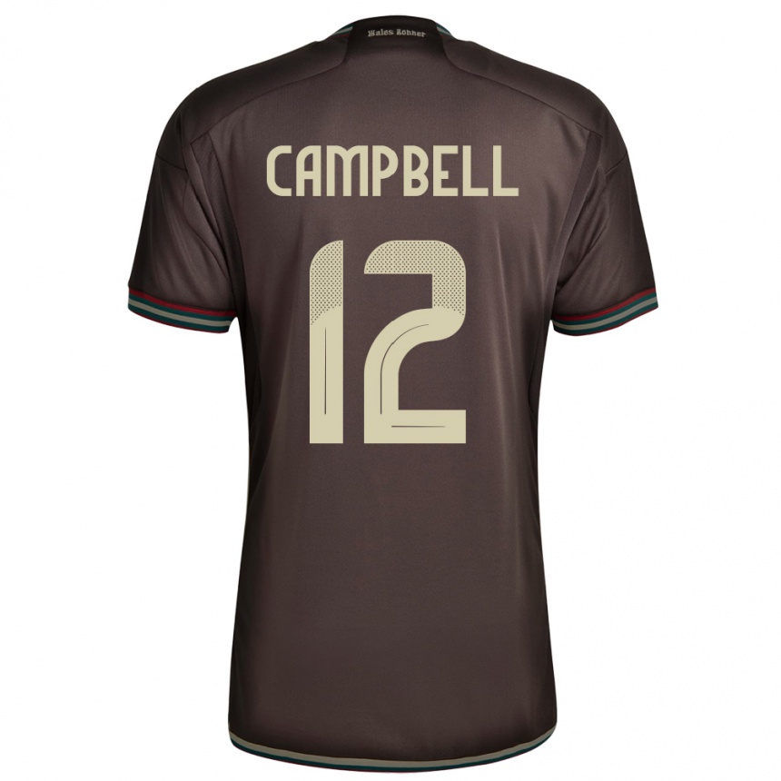 Women Football Jamaica Sashana Campbell #12 Night Brown Away Jersey 24-26 T-Shirt