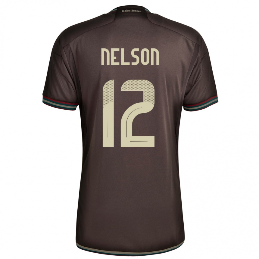 Women Football Jamaica Tyiesha Nelson #12 Night Brown Away Jersey 24-26 T-Shirt