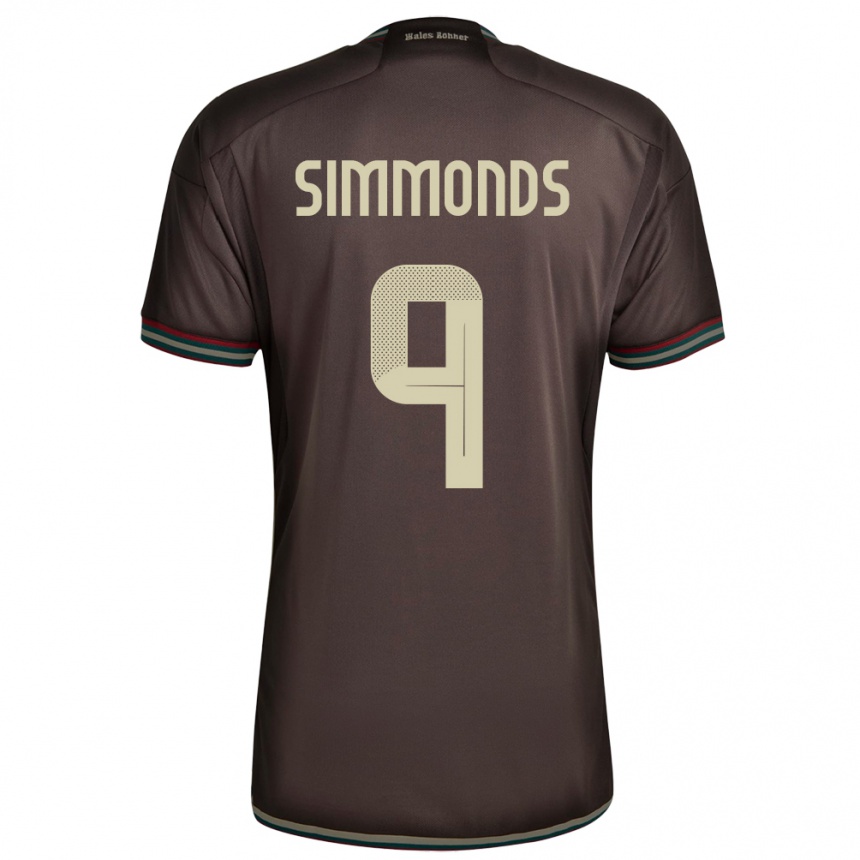 Women Football Jamaica Kameron Simmonds #9 Night Brown Away Jersey 24-26 T-Shirt