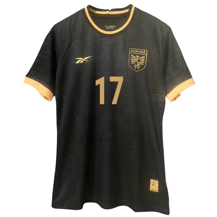 Women Football Panama Luis Gaitán #17 Black Away Jersey 24-26 T-Shirt