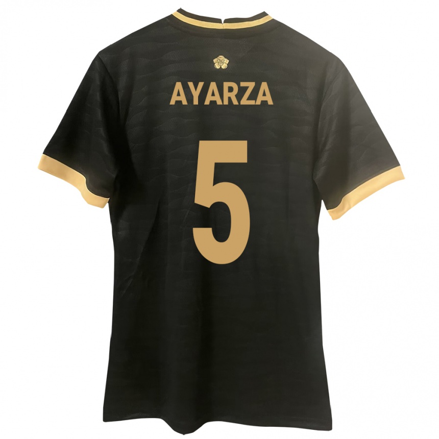 Women Football Panama Abdiel Ayarza #5 Black Away Jersey 24-26 T-Shirt