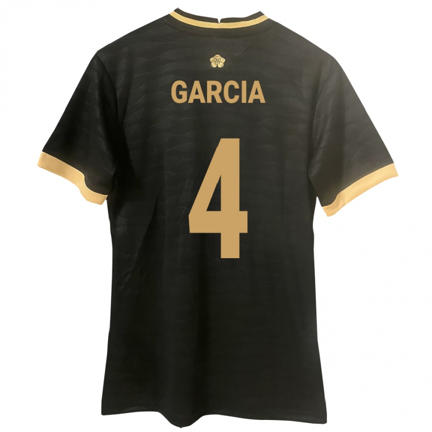 Women Football Panama Giancarlos García #4 Black Away Jersey 24-26 T-Shirt
