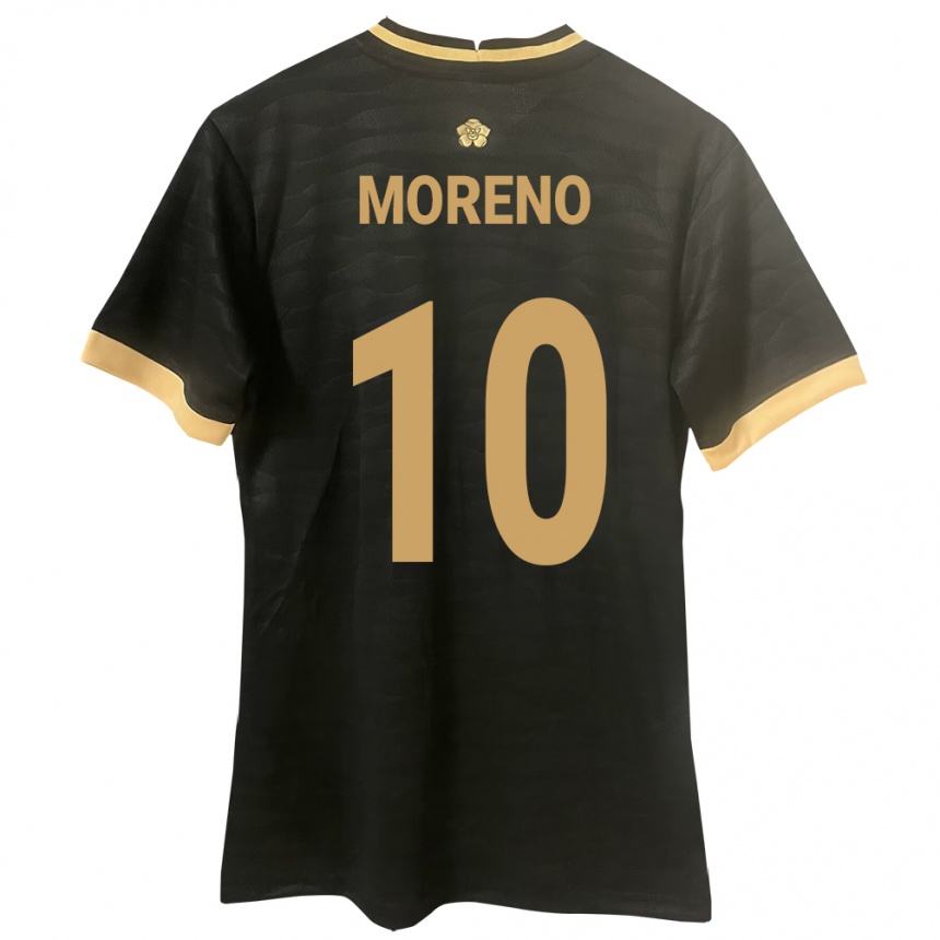 Women Football Panama Éric Moreno #10 Black Away Jersey 24-26 T-Shirt