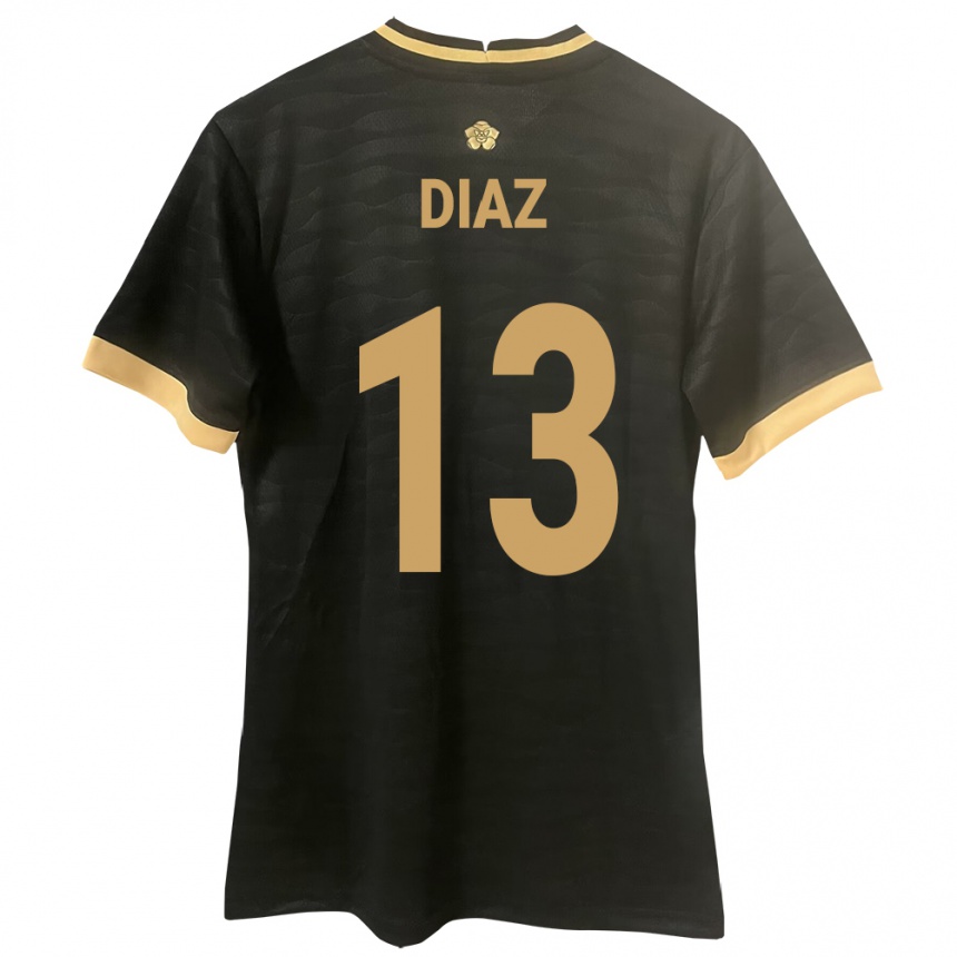 Women Football Panama Érick Díaz #13 Black Away Jersey 24-26 T-Shirt