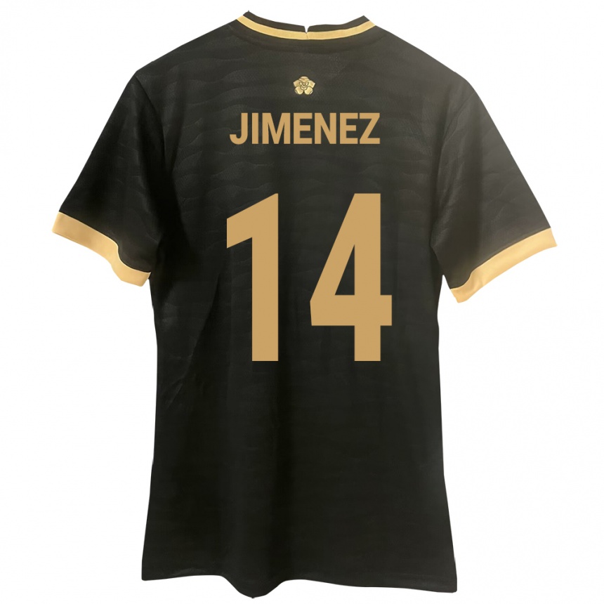 Women Football Panama Juan Jiménez #14 Black Away Jersey 24-26 T-Shirt