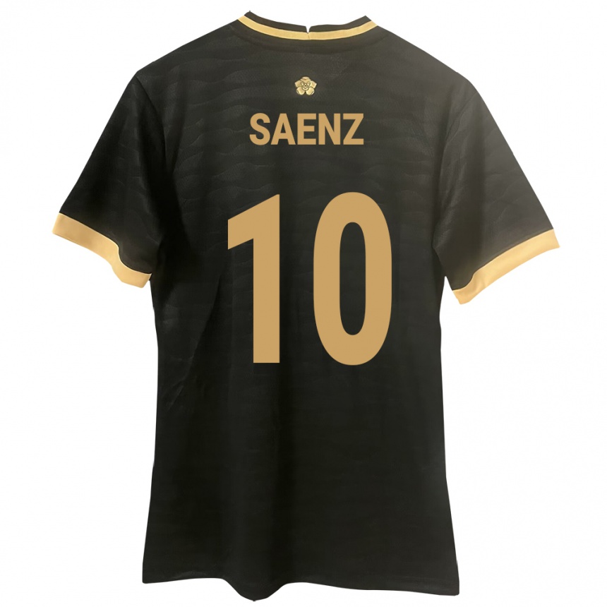 Women Football Panama Gloria Sáenz #10 Black Away Jersey 24-26 T-Shirt