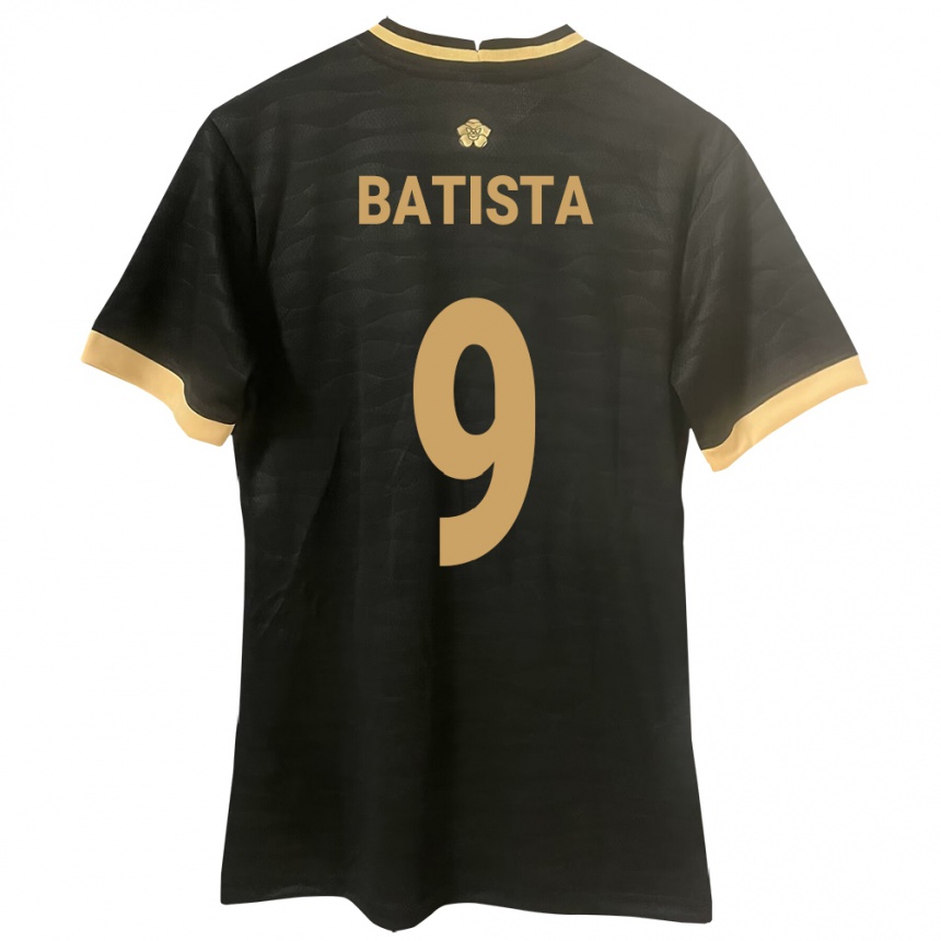 Women Football Panama Yanixa Batista #9 Black Away Jersey 24-26 T-Shirt