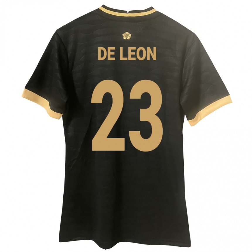Women Football Panama Yerenis De León #23 Black Away Jersey 24-26 T-Shirt