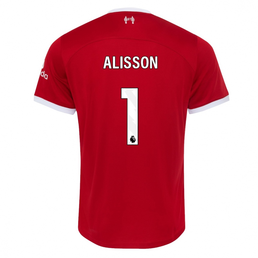 Kids  Alisson #1 Red Home Jersey 2023/24 T-Shirt