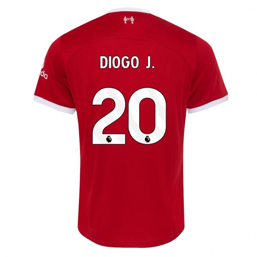 Kids  Diogo Jota #20 Red Home Jersey 2023/24 T-Shirt