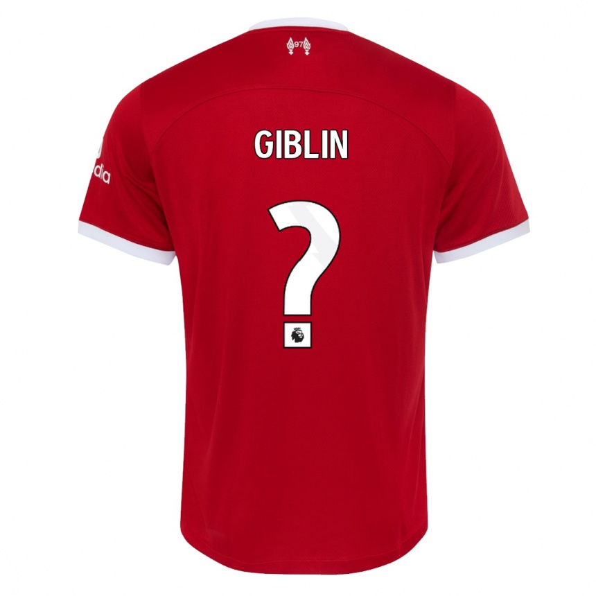 Kids  Nathan Giblin #0 Red Home Jersey 2023/24 T-Shirt