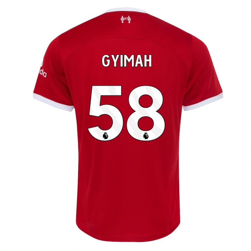 Kids  Francis Gyimah #58 Red Home Jersey 2023/24 T-Shirt