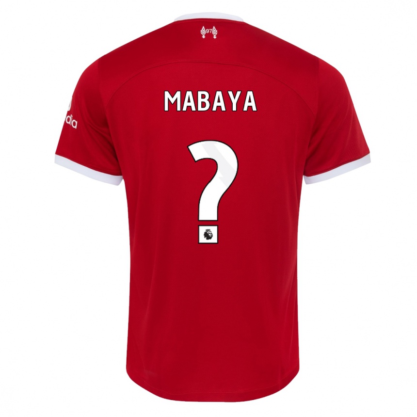 Kids  Isaac Mabaya #0 Red Home Jersey 2023/24 T-Shirt